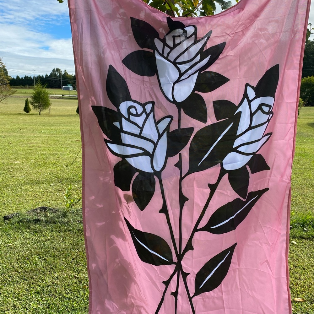 Ball & Chain Co. Pink Rose Tapestry DEADSTOCK